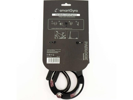 Candado Cable/ Esposa SmartGyro SG27-531 para Patinetes y Bicicletas/ 16x12x2cm/ Cable 120cm