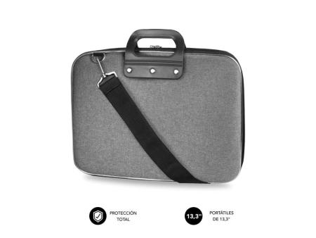 Maletín Subblim EVA Laptop Bag PL para Portátiles hasta 13.3'/ Cinta para Trolley/ Gris