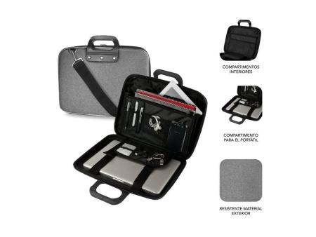 Maletín Subblim EVA Laptop Bag PL para Portátiles hasta 13.3'/ Cinta para Trolley/ Gris