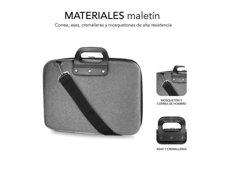 Maletín Subblim EVA Laptop Bag PL para Portátiles hasta 13.3'/ Cinta para Trolley/ Gris