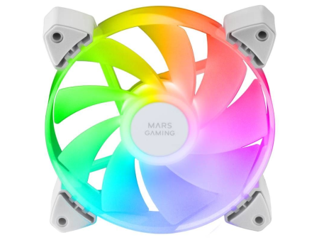 Pack 3 Ventiladores Invertidos Mars Gaming MF-3AR/ 12cm/ ARGB/ Blanco