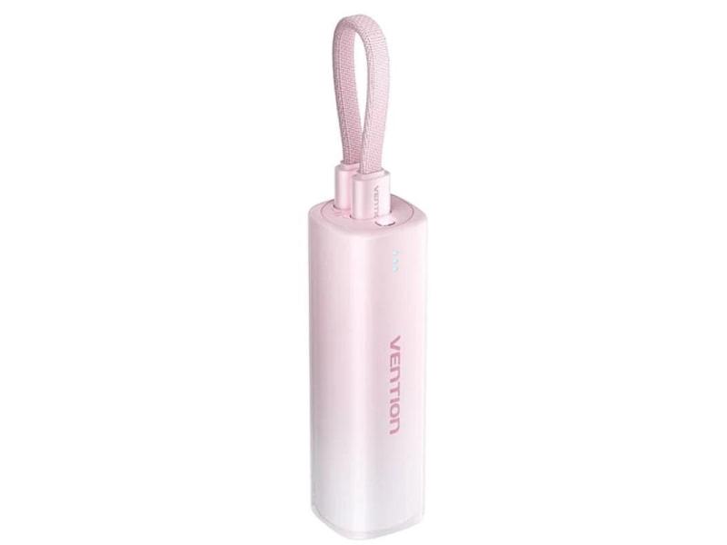 Powerbank 5000mAh Vention FHWR0/ 20W/ Wireless/ Rosa