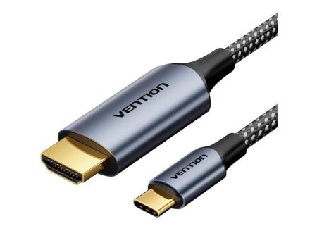 Cable Conversor HDMI 2.0 4K Vention CRHHAC/ USB Tipo-C Macho - HDMI Macho/ 1.8m/ Negro