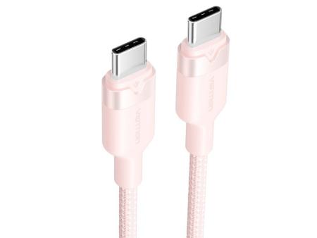 Cable USB 2.0 Tipo-C 3A Vention TRDPH/ USB Tipo-C Macho - USB Tipo-C Macho/ Hasta 60W/ 480Mbps/ 2m/ Rosa