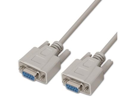 Cable Serie RS232 Aisens A112-0066/ DB9 Hembra - DB9 Hembra/ Hasta 0.15W/ 1.6Mbps/ 1.8m/ Beige