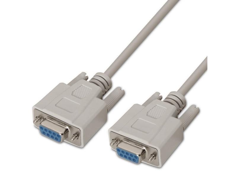 Cable Serie RS232 Aisens A112-0066/ DB9 Hembra - DB9 Hembra/ Hasta 0.15W/ 1.6Mbps/ 1.8m/ Beige