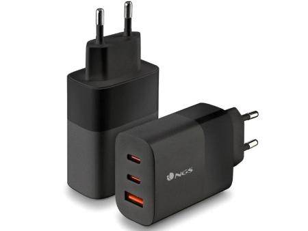 Cargador de Pared NGS Bud/ 2xUSB Tipo-C/ 1xUSB/ 65W