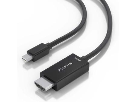 Cable Conversor Aisens A125-0885/ Mini DisplayPort Macho - HDMI Macho/ 60cm/ Negro