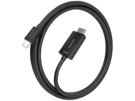 Cable Conversor Aisens A125-0888/ Mini DisplayPort Macho - HDMI Macho/ 2m/ Negro