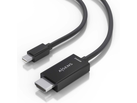 Cable Conversor Aisens A125-0890/ Mini DisplayPort Macho - HDMI Macho/ 5m/ Negro