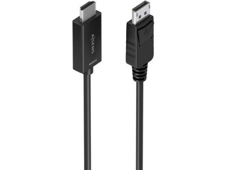 Cable Conversor Aisens A125-0891/ Displayport Macho - HDMI Macho/ 60cm/ Negro