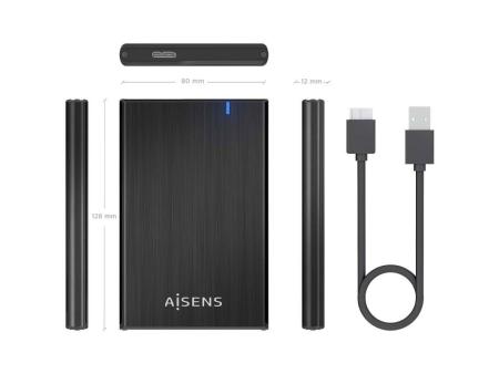 Caja Externa para Disco Duro de 2.5' Aisens ASE-2528B/ USB 3.1