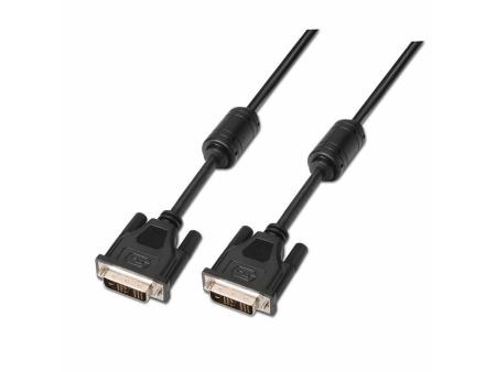 Cable DVI Aisens A117-0086/ DVI-D Macho - DVI-D Macho/ Hasta 3W/ 10Mbps/ 1.8m/ Negro