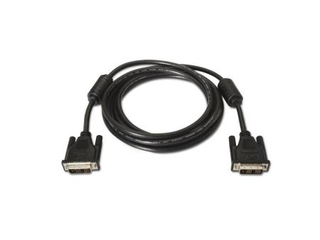 Cable DVI Aisens A117-0086/ DVI-D Macho - DVI-D Macho/ Hasta 3W/ 10Mbps/ 1.8m/ Negro