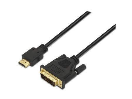 Cable HDMI Aisens A117-0090/ DVI Macho - HDMI Macho/ Hasta 10W/ 720Mbps/ 1.8m/ Negro