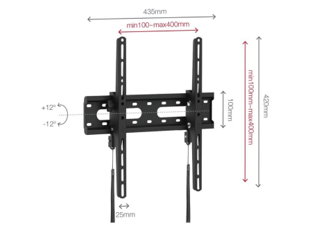 Soporte de Pared Inclinable Fonestar TILT-044BA para TV de 32-70'/ hasta 45kg