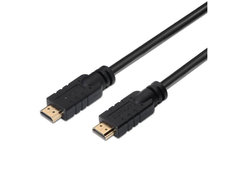 Cable HDMI 1.4 Aisens A119-0104/ HDMI Macho - HDMI Macho/ Hasta 10W/ 720Mbps/ 20m/ Negro