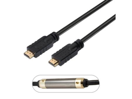 Cable HDMI 1.4 Aisens A119-0104/ HDMI Macho - HDMI Macho/ Hasta 10W/ 720Mbps/ 20m/ Negro