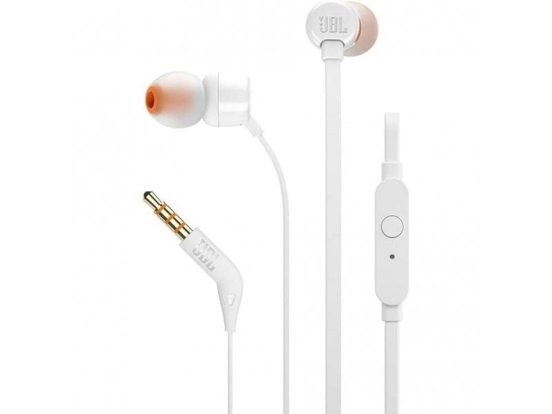 Auriculares Intrauditivos JBL Tune 160/ con Micrófono/ Jack 3.5/ Blancos