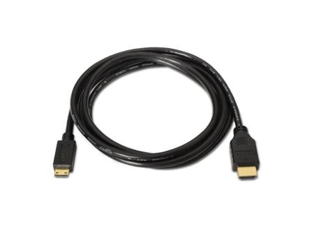 Cable HDMI Aisens A119-0115/ HDMI Macho - Mini HDMI Macho/ Hasta 10W/ 720Mbps/ 3m/ Negro