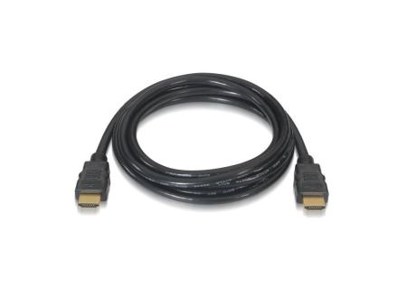 Cable HDMI 2.0 4K Aisens A120-0118/ HDMI Macho - HDMI Macho/ Hasta 10W/ 2250Mbps/ 50cm/ Certificado/ Negro