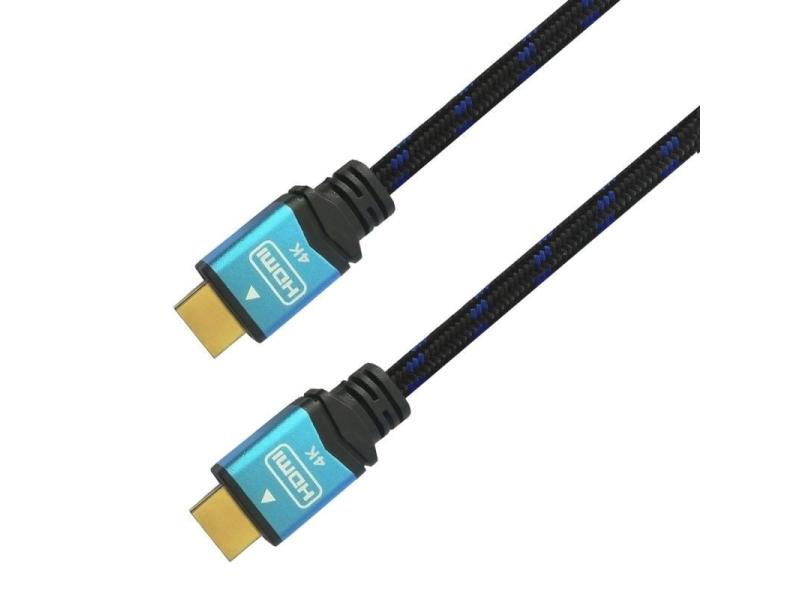 Cable HDMI 2.0 4K Aisens A120-0355/ HDMI Macho - HDMI Macho/ Hasta 10W/ 2250Mbps/ 50cm/ Negro y Azul