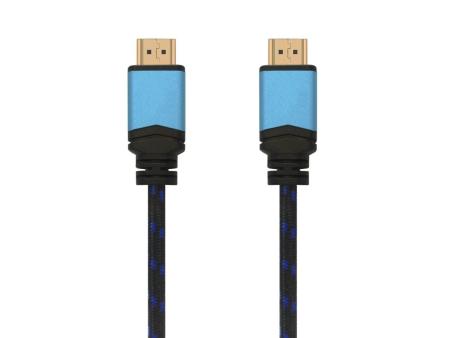 Cable HDMI 2.0 4K Aisens A120-0355/ HDMI Macho - HDMI Macho/ Hasta 10W/ 2250Mbps/ 50cm/ Negro y Azul