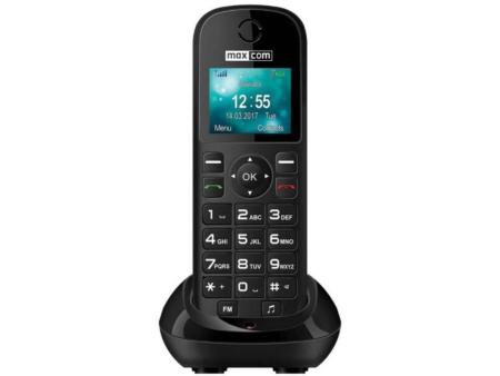 Teléfono Inalámbrico Maxcom MM35D/ Negro