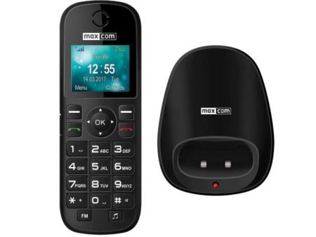 Teléfono Inalámbrico Maxcom MM35D/ Negro