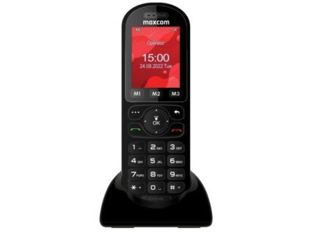 Teléfono Inalámbrico Maxcom MM39D/ Negro