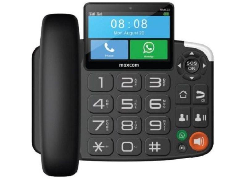 Teléfono Inalámbrico Maxcom MM42D 4G/ Negro