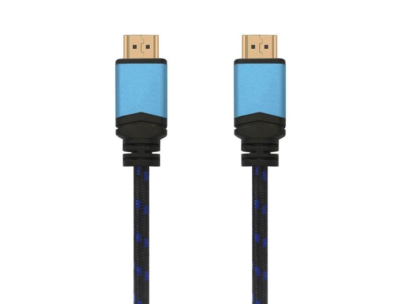 Cable HDMI 2.0 4K Aisens A120-0358/ HDMI Macho - HDMI Macho/ Hasta 10W/ 2250Mbps/ 3m/ Negro/ Azul