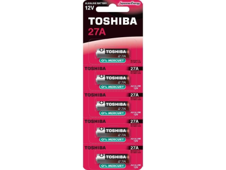 Pack de 5 Pilas 12V Toshiba 27A/ 12V/ Alcalinas