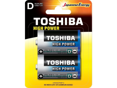 Pack de 2 Pilas D 2 Toshiba LR20/ 1.5V/ Alcalinas