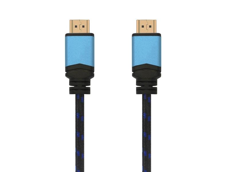 Cable HDMI 2.0 4K Aisens A120-0359/ HDMI Macho - HDMI Macho/ Hasta 10W/ 2250Mbps/ 5m/ Negro y Azul