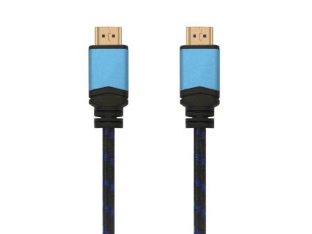 Cable HDMI 2.0 4K Aisens A120-0360/ HDMI Macho - HDMI Macho/ Hasta 10W/ 2250Mbps/ 10m/ Negro y Azul