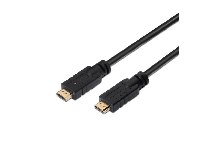 Cable HDMI 2.0 4K Aisens A120-0373/ HDMI Macho - HDMI Macho/ Hasta 10W/ 2250Mbps/ 15m/ Negro