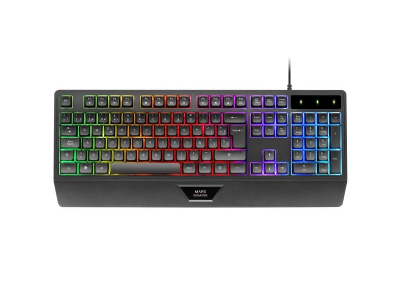 Teclado Gaming SemiMecánico Mars Gaming MK124/ Negro