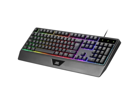 Teclado Gaming SemiMecánico Mars Gaming MK124/ Negro