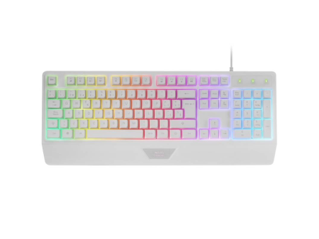 Teclado Gaming SemiMecánico Mars Gaming MK124/ Blanco