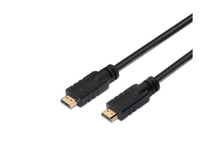 Cable HDMI 2.0 4K Aisens A120-0375/ HDMI Macho - HDMI Macho/ Hasta 10W/ 2250Mbps/ 25m/ Negro