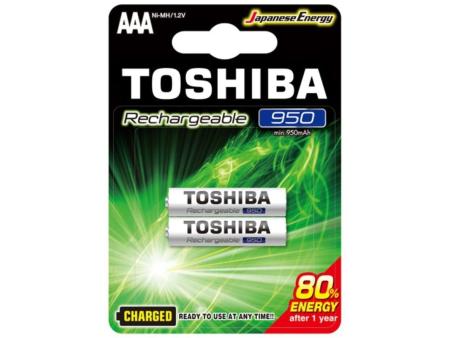 Pack de 2 Pilas AAA Toshiba Rechargeable/ 1.2V/ Recargables