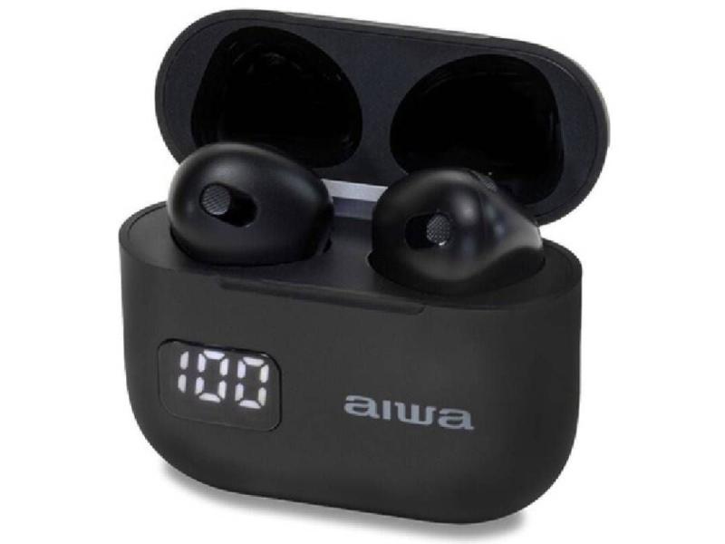 Auriculares Bluetooth Aiwa EBTW-100BK con estuche de carga/ Autonomía 3h/ Negros