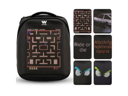 Mochila con Pantalla LED Woxter T3HD/ Capacidad 15L/ Negra