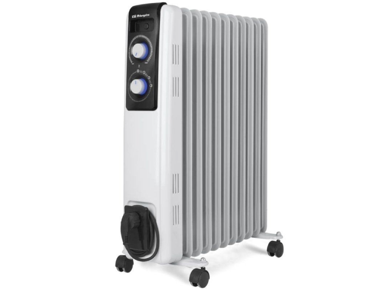 Radiador de Aceite Orbegozo RF 2500A/ 3 Potencias/ 1000-1500-2500W/ 11 Elementos Caloríficos