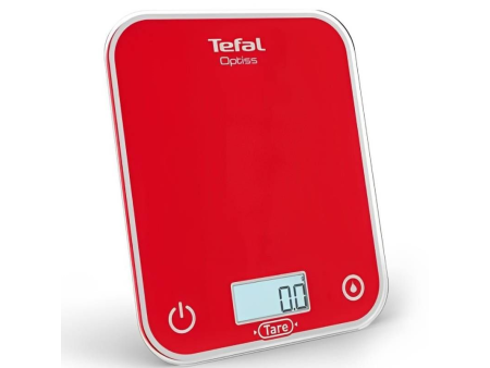 Báscula de Cocina Electrónica Tefal Optiss/ hasta 5kg/ Roja