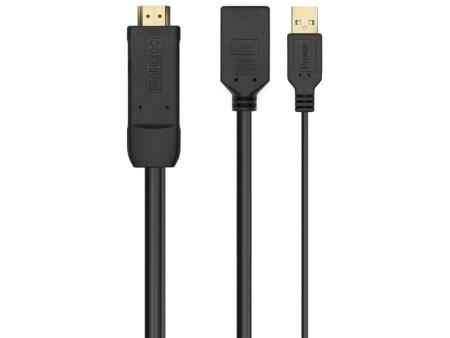 Cable Conversor 4K Aisens A122-0642/ HDMI Macho - DisplayPort Hembra - USB Macho/ Hasta 10W/ 2250Mbps/ 10cm + 10cm/ Negro