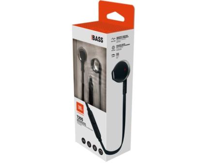 Auriculares Intrauditivos JBL Tune 205/ con Micrófono/ Jack 3.5/ Negros