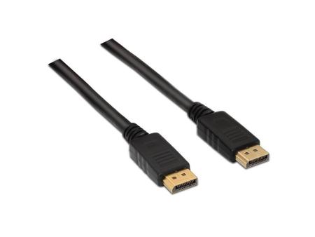 Cable DisplayPort 1.2 4K Aisens A124-0129/ DisplayPort Macho - DisplayPort Macho/ Hasta 5W/ 2300Mbps/ 2m/ Negro