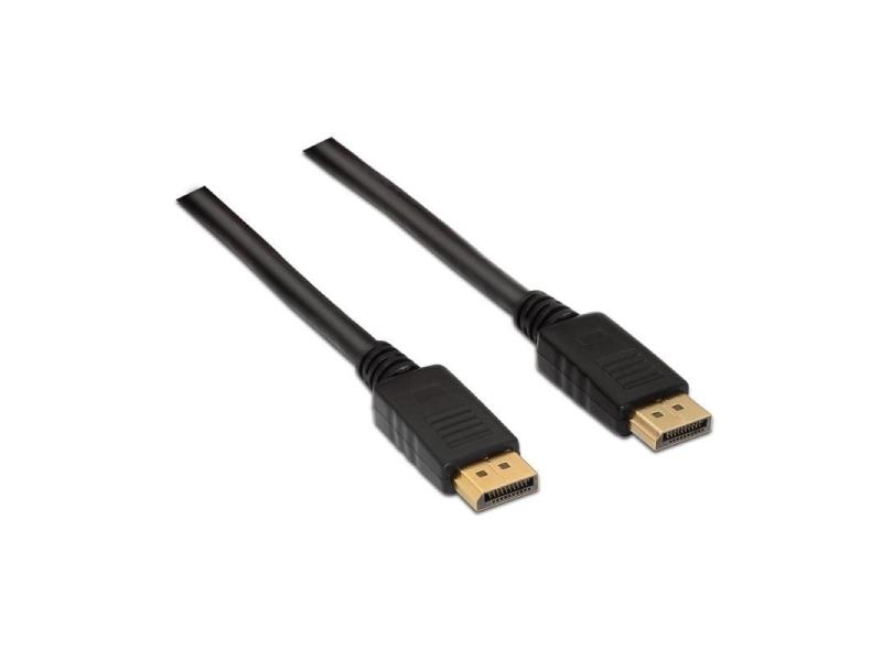 Cable DisplayPort 1.2 4K Aisens A124-0130/ DisplayPort Macho - DisplayPort Macho/ Hasta 5W/ 2300Mbps/ 3m/ Negro